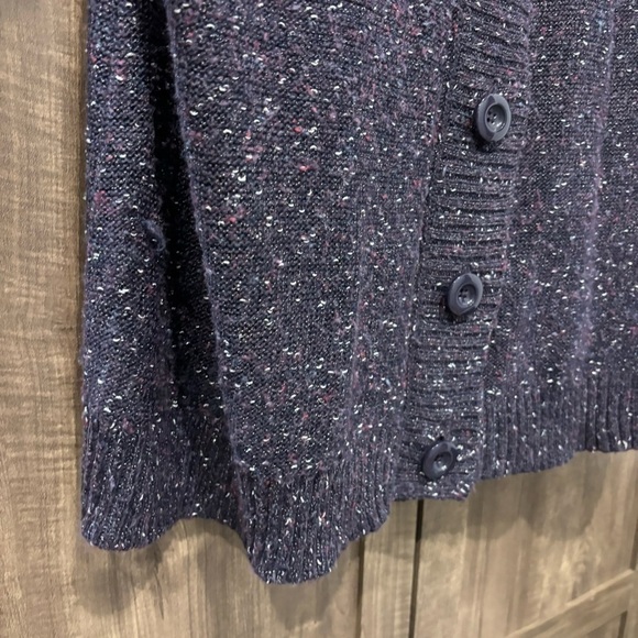 Catherines 2X Sweater Cardigan Button front purple Mid Length - Picture 7 of 9